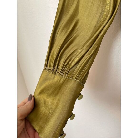 New Eva Franco Blythe Blouse with Front Tie - Picture 5 of 9